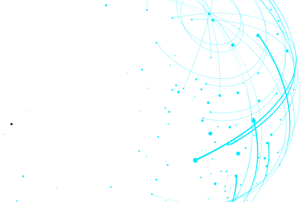 An image of a globe rendered by blue trail lines